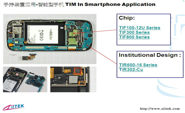 兆科TIF导热材料在智能手机的的应用